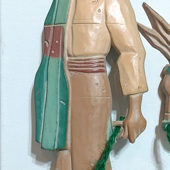 80s Cast aluminum metal southwest man and donkey wall decor - Picture 3 of 13